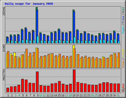 Daily usage for January 2026