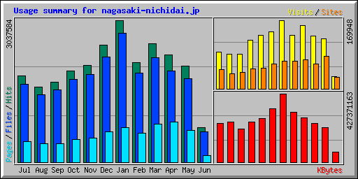 Usage summary for nagasaki-nichidai.jp
